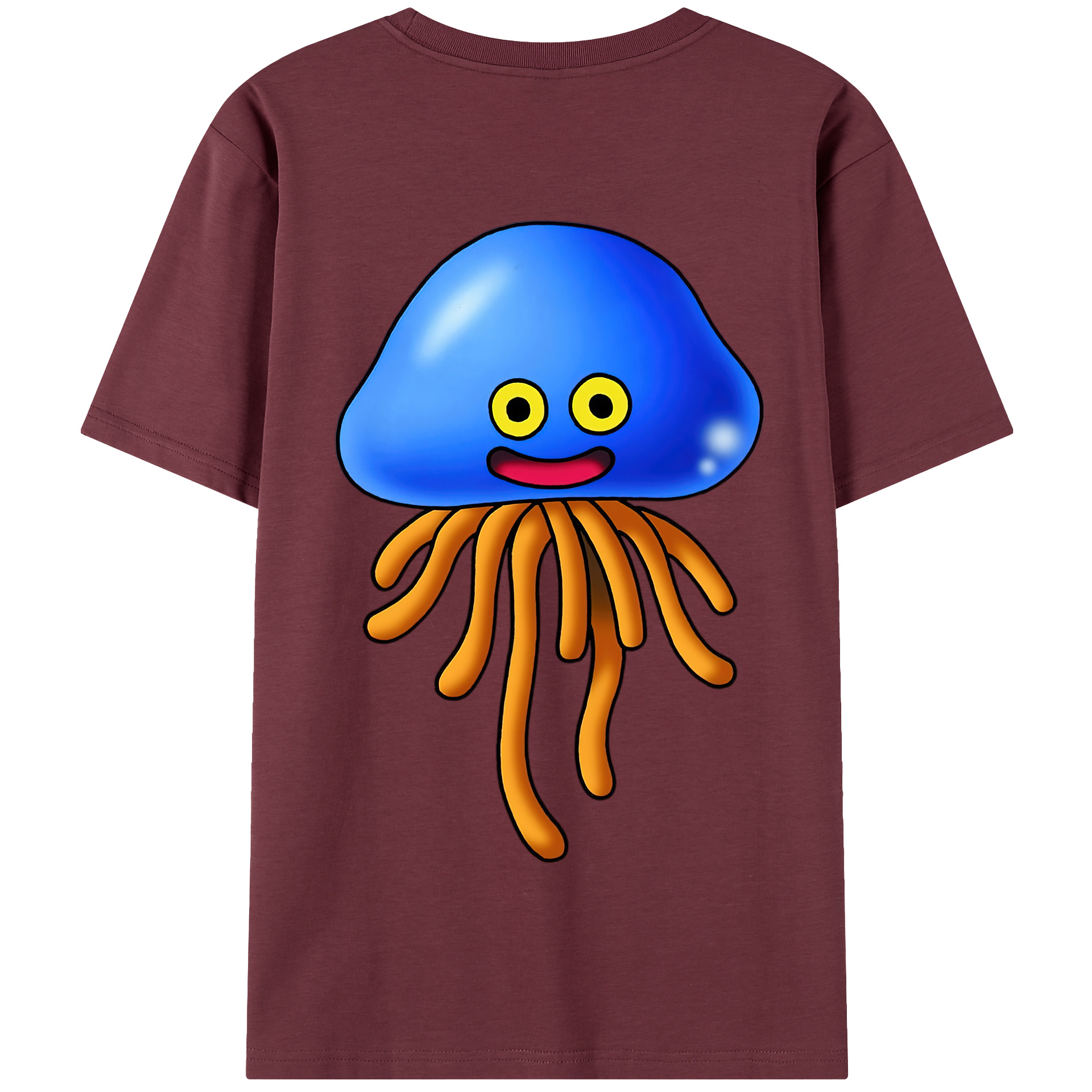 （画像用） ドラゴンクエスト Doragon Kuesuto Dragon Quest 綿100％半袖Tシャツ（背面プリント）